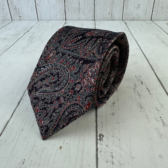 Polo Ralph Lauren Neiman Marcus Silk Paisley Pattern Handmade Classic Neck Tie - Picture 1 of 8